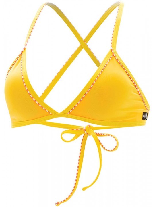 Tops Women's Uglies Revibe Solid Triangle Top & Drying Towel Bundle - Canary - CS18R72A3EO $46.01