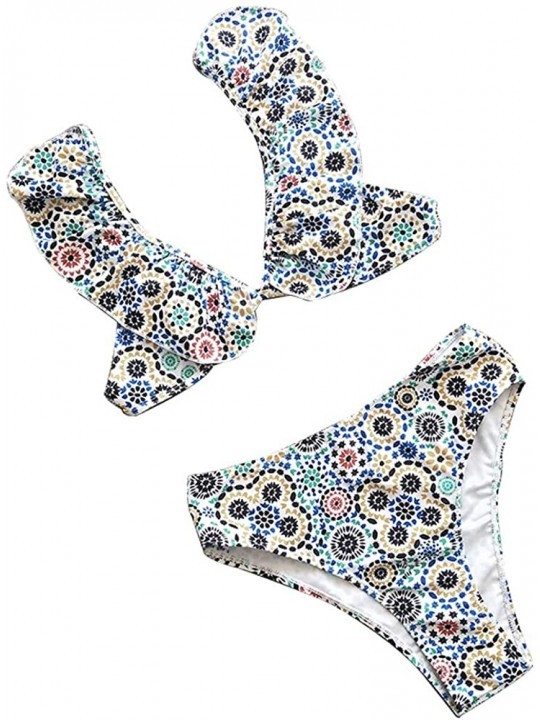 Sets 2pcs Women Brazilian Bathing Suit Push Up Racerbak Bra Triangle Bottom Knitting Bikini Set - Orchid - C91920Y23C5 $15.75