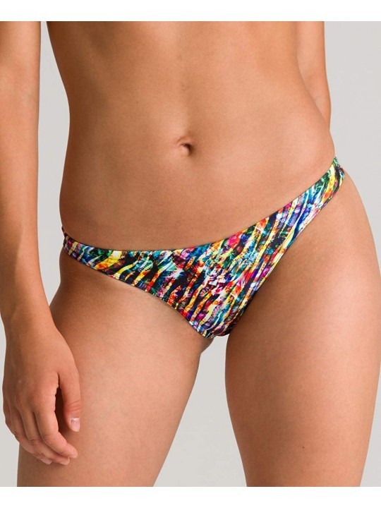 Bottoms Women's Rule Breaker Free Brief MaxLife Bikini Bottom - Black Multi - CL192CULONL $35.66
