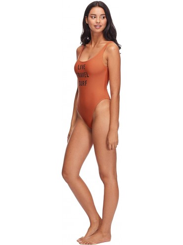 One-Pieces Women's Jenny High Hip Scoop Back One Piece Swimsuit - Flavors Lava - C218ICQX8NE $14.66