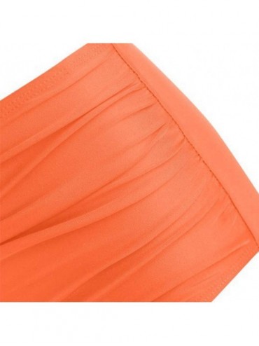 Tankinis Women High Waisted Swimsuits Tummy Control Two Piece Tankini with High Waisted - Orange - CE18T0TWGOU $20.64