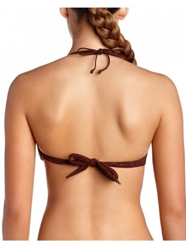 Tops Women's Goddess Bandeau Bikini Top - Brown - CJ11QZA9U0V $32.15
