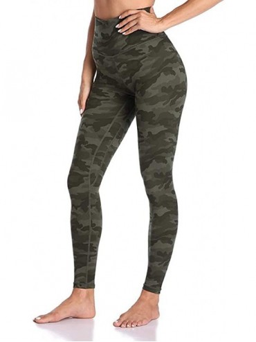 Racing Yoga Pants for Women Camouflage Print Sport High Waisted Yoga Pant Length Leggings with Pockets Activewear B Army Gree...