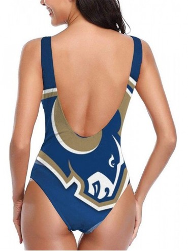 One-Pieces Women's Seattle Seahawks Athletic Training Backless One Piece Swimsuit Swimwear Bathing Suit - Los Angeles Rams - ...