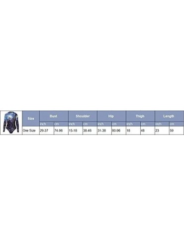 One-Pieces Women's Printed Galaxy One Piece Swimsuit Zipper Long Sleeve Swimwear - Galaxy - CG185WTE7SH $14.69