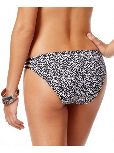 Bottoms Women's Leopard-Print Strappy Hipster Bikini Bottom - Black - C3182YEC5H5 $24.58