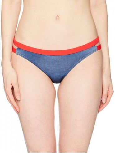 Tankinis Women's Sandblasted Cove Mini Bikini Bottom - Navy - CQ187DHO9D7 $41.54