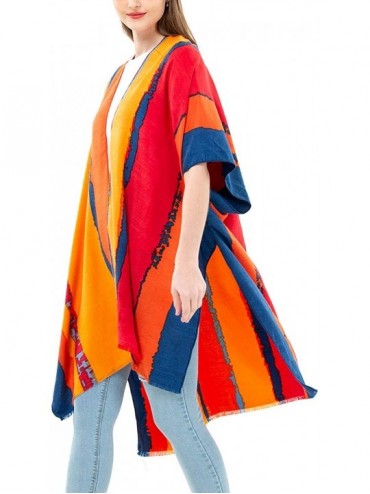 Cover-Ups Kimonos for Women Cotton Shawl Wrap Cover Up Floral Blouse Loose Cardigan Swimwear Kaftan Lightweight Sun Protectiv...