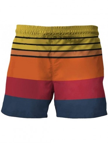 Board Shorts Summer Men's Beachwear Shorts Drawstring Printed Boardshorts Work Surf Swimming Casual Trouser Pants - Yellow 1 ...