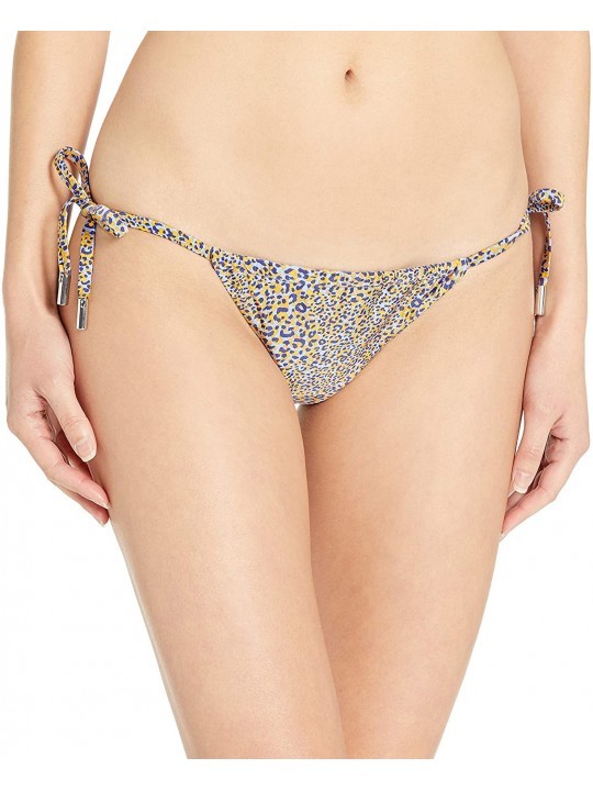 Bottoms Women's Skimpy Brazilian Tie Side Bikini Bottom Swimsuit - Spirit Animal Reflex Blue - CM18TGDHNEU $21.50