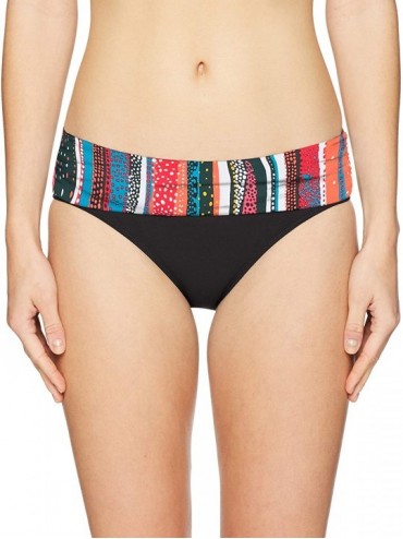 Bottoms Women's Fold Over Mid-Rise Bikini Bottom Swimsuit - Beautiful Bunches - CW18ZQ7EYW4 $69.07