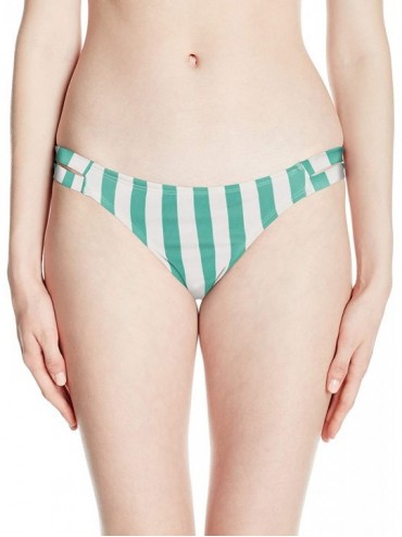 Tankinis Women's Low Rider Mid Rise Bikini Bottom Swimsuit - Palm Airlie Stripe - CP18Q046ER9 $13.76
