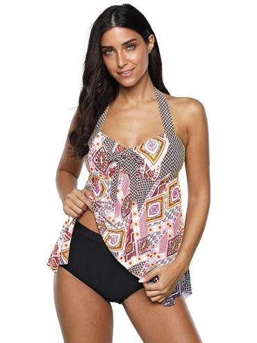 Sets Women's Two Piece Macrame Sexy Tankini Swimsuit Plus Size Swimwear Bikini Push Up Bathing Suits - Khaki - CQ194SUOUR7 $4...