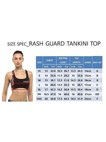 Rash Guards Women Plus Size UPF 50+ Swim Tank Bra Short Top Rash Guard - White_pu - C118T69Z470 $24.22