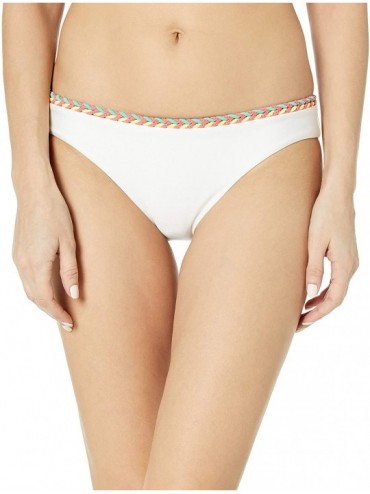 Bottoms Women's Atrevida Multicolor Crochet Full Bikini Bottom - White - CC12O3MLFF0 $66.29