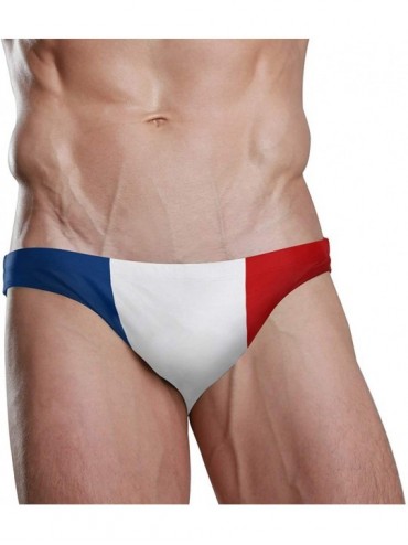Briefs Sexy Swim Brief Bikini National Flag Beach Athletic Swimwear Briefs Sports - France Flag - CI18T4WWIIX $44.82