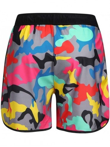 Board Shorts Men's Basic Long Swimming Trunk Camo Surf Shorts Quick Dry Board Shorts Swim Suit - Multi Color - CE18QN8RZWM $1...