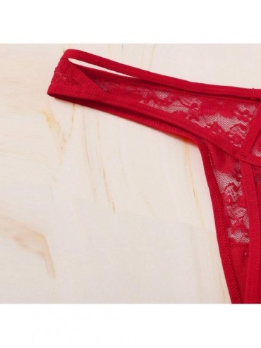 Rash Guards Women's Lingerie Low Rise Hot Artist Letter Print G-String Floral Lace Thong T-Back Panties by Lowprofile - Z - 3...