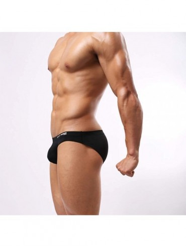 Briefs Mens Bikini Briefs Low Rise Breathable Low Waist Swim Underwear Multi Pack - Multi(5-pack) - C218Y97QUHK $30.84
