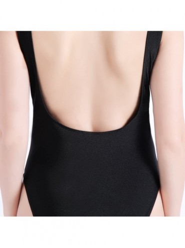 One-Pieces Women's Backless One Piece Swimsuits - Wifey01-bk-wh - C818NK2YIEI $22.12