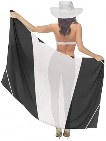 Cover-Ups Women Chiffon Scarf Shawl Wrap Sunscreen Beach Swimsuit Bikini Cover Up - Bow Tie Tuxedo - CH190HKOE4C $18.23