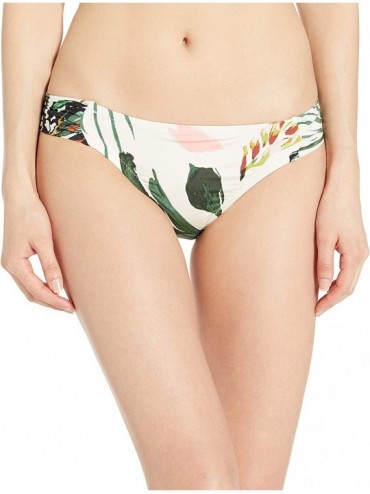 Tankinis Women's Shirred Side Sash Low-Rise Hipster Bikini Swimsuit Bottom - Multi//Tropicals - CD18M244S4G $96.69