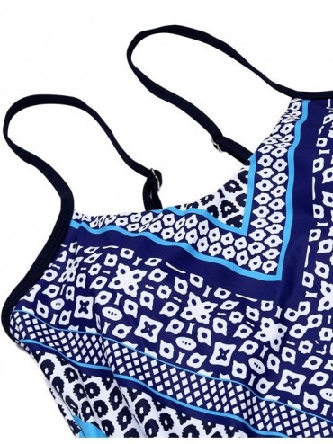 Racing Womens Two Piece Swimsuit Sports Tankini Top Board Shorts Bikini Set - 5976-blue - CZ185ER45NT $23.72