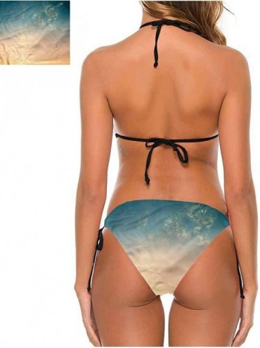 Bottoms Bikini Swimwear Triangle Bikini Swimsuits Clouds Sunset Inspiring - Multi 06 - CA190EYD9G6 $34.85
