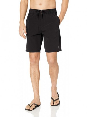 Board Shorts Men's Hydro Series Hybrid Swim Shorts - Black - C518NXGEDM6 $55.13