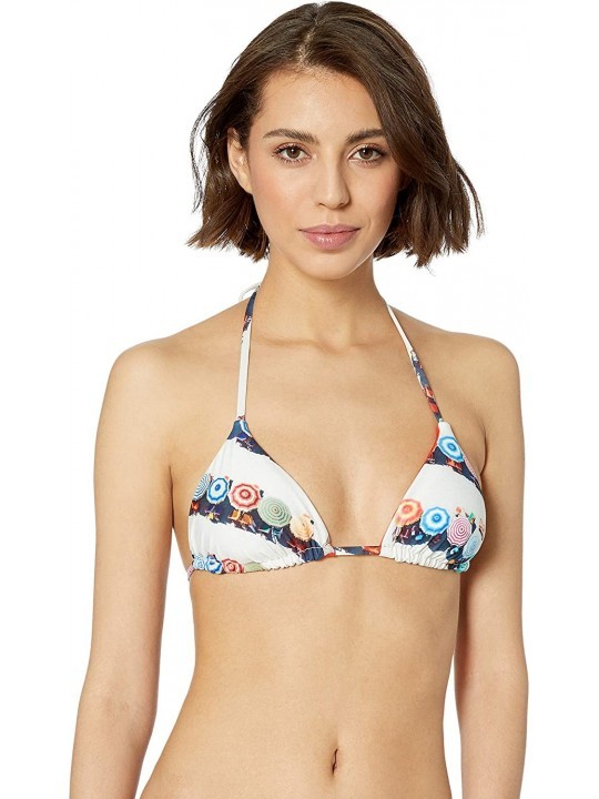 Sets Women's Triangle Swimsuit Bikini Top - Gray Malin Orange - CF18KCZDM3U $49.76
