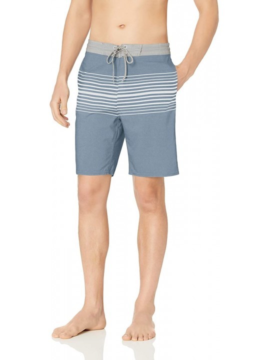 Board Shorts Men's Vintage Cotton/Poly Stretch Boardshort - Blue Classic - C6180OXKN89 $22.52