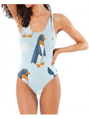One-Pieces Womens Swimsuits Penguin and Baby One Piece Bathing Suits Girls Bikini - As Picture 4 - CJ18IZXNL25 $40.11