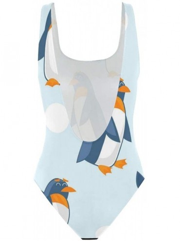 One-Pieces Womens Swimsuits Penguin and Baby One Piece Bathing Suits Girls Bikini - As Picture 4 - CJ18IZXNL25 $23.44