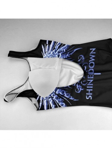 One-Pieces Moonder Womens Bikini Shinedown Rock Band Womens One Piece Swimsuits White - Shinedown Rock Band 6 - C01996X2EUN $...