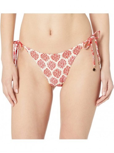 Bottoms Women's Coralina Medium Coverage Bikini Bottom - Red - CG18XKZNO4Z $81.02