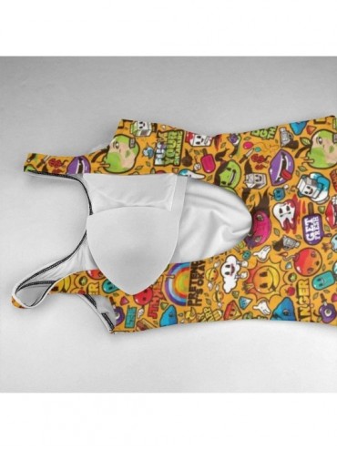 Sets Women's Sexy Backless One Piece Swimsuit Cartoon Dinosaur Swimwear for Women - Cartoon Design 1 - CP18Y8XN73T $42.29