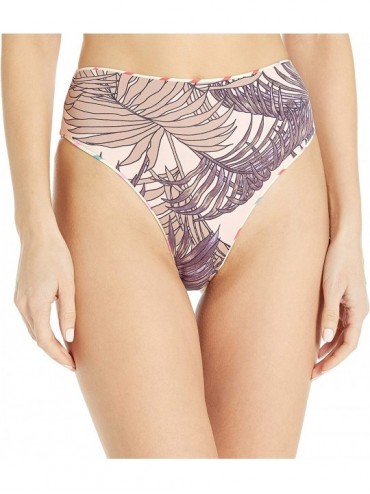 Tankinis Women's High Waist Bikini Bottom - Heartbreak Cream Stripe - C618YG0UC4Y $52.78