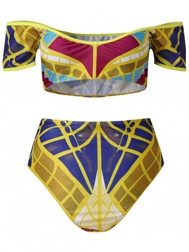 Racing Women Tribal Print Bikini African Beachwear Push-Up Padded Swimsuit - Multicoloured - C3194RCU0RI $10.58