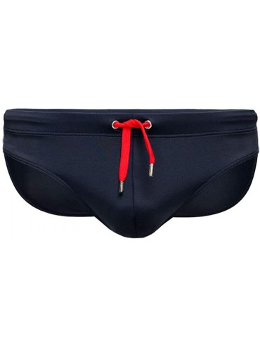 Briefs Men's Athletic Swimwear Briefs Sexy Low Rise Swimwear Underwear with Underwear Pad - 1-dblue - CM18ISRTDR3 $18.96