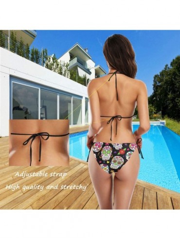 Sets Tropical Palm Leaves Women's Bikini Swimwear Beach Swimsuits Bathing Suit - Multi5 - C018ONANTOQ $14.49