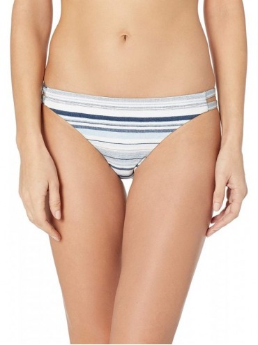 Bottoms Women's Double Strap Swimsuit Bikini Bottom - Line of Sight Navy - C718HL2LZNX $87.69