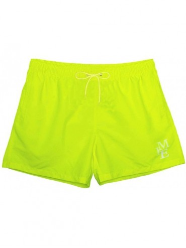 Trunks Beach Shorts Swim Trunks Quick Dry Men's Bathing Suit with Mesh Lining/Side Pockets - Yellow - CB18QG5HUY0 $20.28