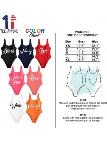 One-Pieces Bridal Bachelorette Party Swimsuit Feyonce One Piece Bathing Suit Wifey Monokini - Feyonce - Red - CT199QI2ID6 $29.15