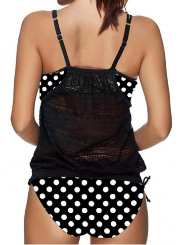 Sets Women's New Bikini Set Striped Splicing Strap Bathing Sling Swimsuit - Black 17 - CD18W4TYOL5 $16.39