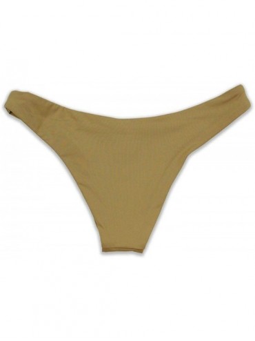 Tankinis Fabulous Seamless Minimal Coverage Cheeky Low Waist Fit Hi Leg Cut Bikini Bottom Bathing Swimsuit for Women Beige - ...