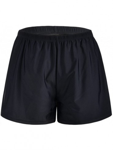 Tankinis Women's Swim Shorts Loose Boyshort Swimsuit Bottom Boardshorts with Brief - Black - CV18544LN6Q $18.66