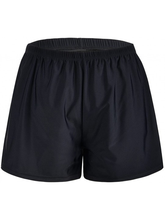 Tankinis Women's Swim Shorts Loose Boyshort Swimsuit Bottom Boardshorts with Brief - Black - CV18544LN6Q $18.66