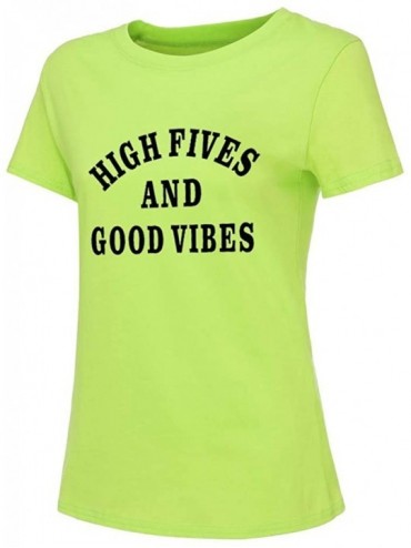Tops Letter Print Oversized Short Sleeve Women's Shirt - R-green - CV19645DW4H $24.84