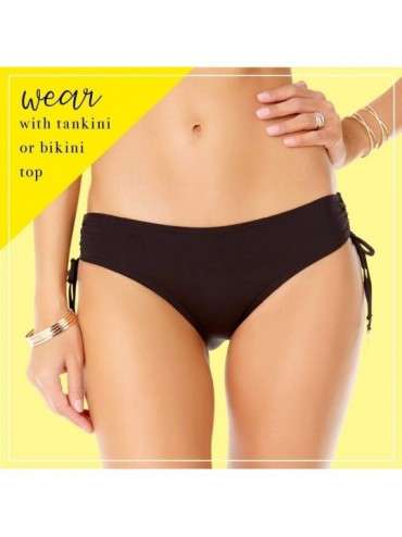 Bottoms Women's Alex Solid Side Tie Adjustable Bikini Swim Bottom - New Coral - CP18K2YLANN $23.56