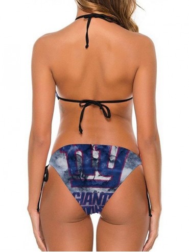 Sets Denver Broncos Women's Backless Push Bikini Bikini Set Two-Piece Swimsuit - Color1-9 - CD199GD2243 $23.91